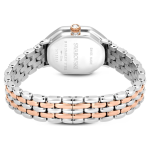 Dextera Octagon watch Swiss Made, Metal bracelet, Silver tone, Rose gold-tone finish