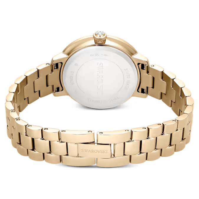 Watch Swiss Made, Metal bracelet, Gold tone, Champagne gold-tone finish