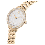 Watch Swiss Made, Metal bracelet, Gold tone, Champagne gold-tone finish