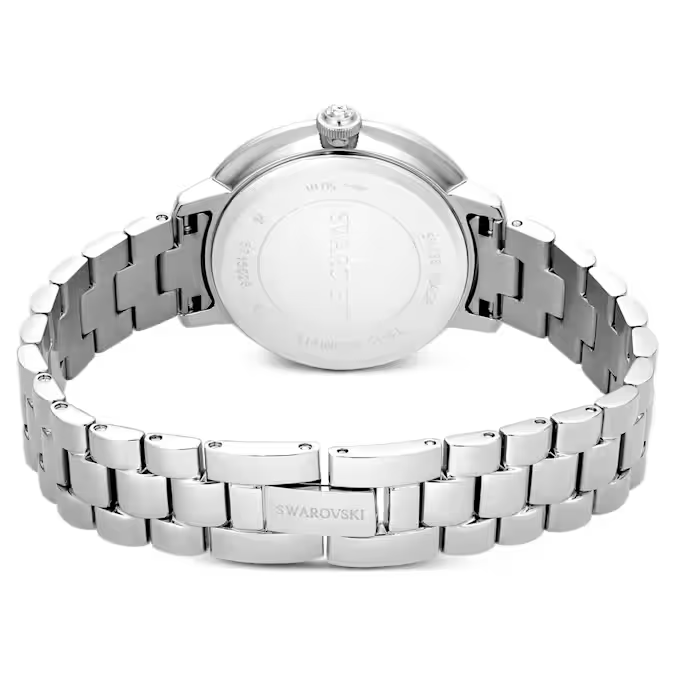 Watch Swiss Made, Metal bracelet, Silver tone, Stainless steel