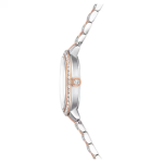 Watch Swiss Made, Metal bracelet, Silver tone, Rose gold-tone finish