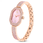 Dextera bangle watch Swiss Made, Metal bracelet, Pink, Rose gold-tone plated