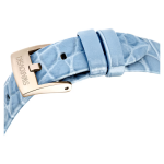 Imber watch Swiss Made, Leather strap, Blue, Champagne gold-tone finish