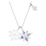 Symbolica pendant Star, Blue, Rhodium plated