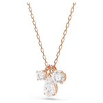 Mesmera pendant Mixed cuts, White, Rose gold-tone plated