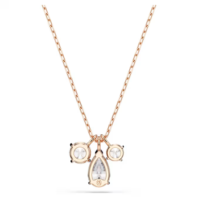 Mesmera pendant Mixed cuts, White, Rose gold-tone plated