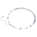 Constella necklace Mixed cuts, Blue, Rhodium plated