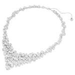 Constella necklace Mixed cuts, Clasp, White, Rhodium plated