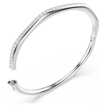 Dextera bangle Octagon shape, Round cut, White, Rhodium plated