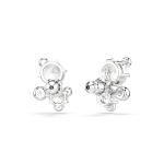 Constella stud earrings Mixed cuts, White, Rhodium plated