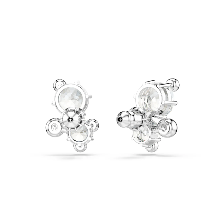 Constella stud earrings Mixed cuts, White, Rhodium plated