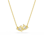 Mesmera necklace Heart, White,Gold-tone plated
