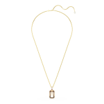 Millenia pendant, Octagon cut, Caramel, Gold-tone plated