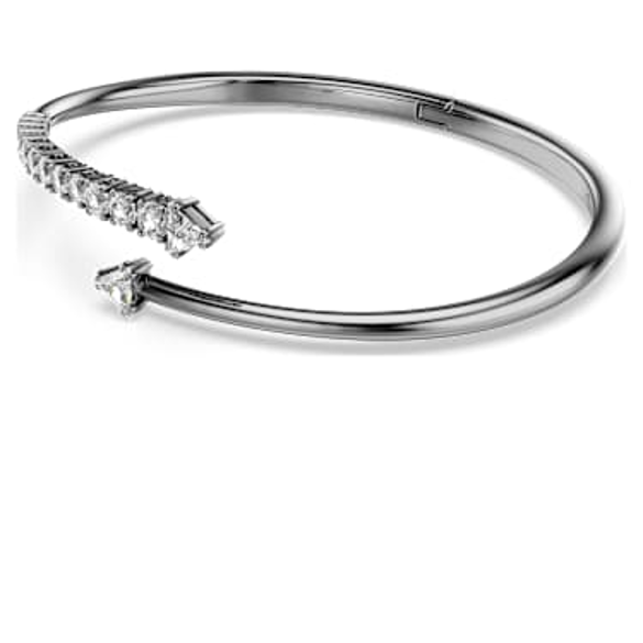 Sublima bangle White, Ruthenium plated