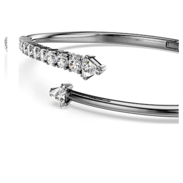 Sublima bangle White, Ruthenium plated