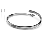 Sublima bangle White, Ruthenium plated