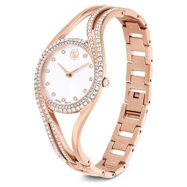 Hyperbola bangle watch Swiss Made, Metal bracelet, Rose gold tone, Rose gold-tone finish