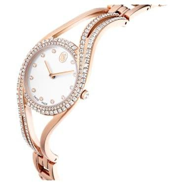 Hyperbola bangle watch Swiss Made, Metal bracelet, Rose gold tone, Rose gold-tone finish
