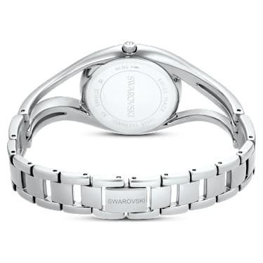 Hyperbola bangle watch Swiss Made, Metal bracelet, Silver tone, Stainless steel