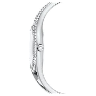 Hyperbola bangle watch Swiss Made, Metal bracelet, Silver tone, Stainless steel