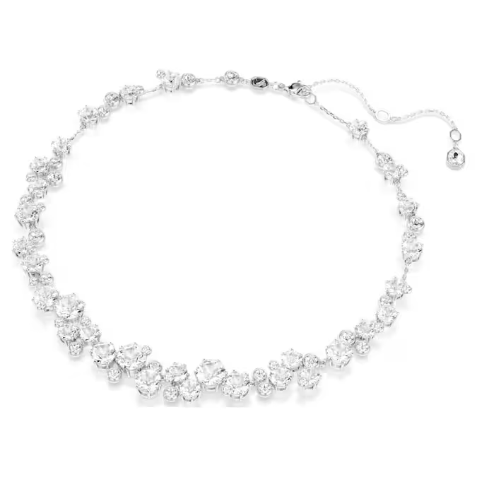 Constella set Mixed cuts, White, Rhodium plated