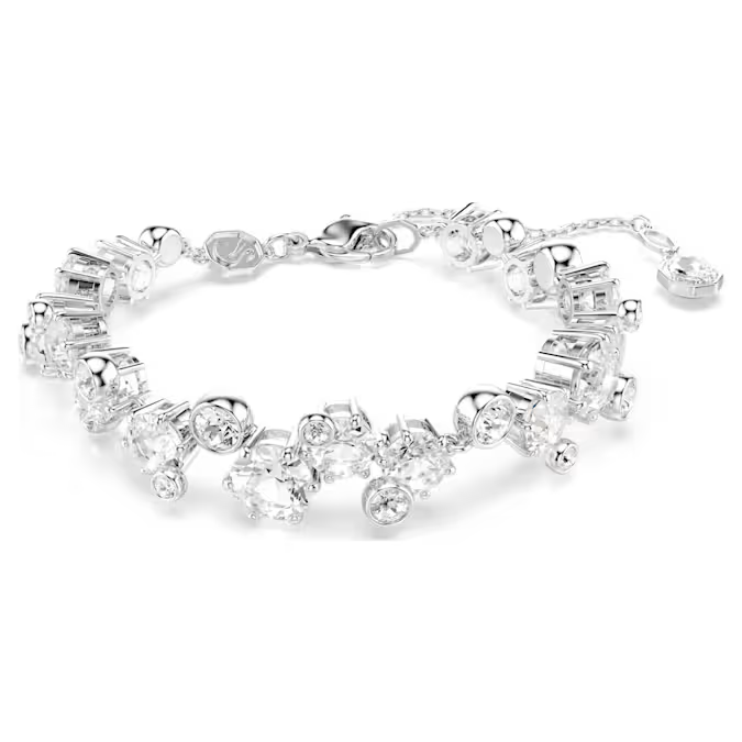 Constella set Mixed cuts, White, Rhodium plated