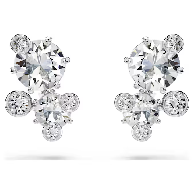 Constella set Mixed cuts, White, Rhodium plated