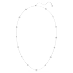 Una Angelic strandage Round cut, White, Rhodium plated