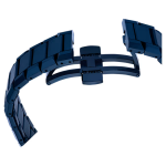 Dextera chrono watch 39mm, Swiss Made, Metal bracelet, Blue, Blue finish