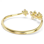 Idyllia bangle Mixed cuts, Flower, Multicolored, Gold-tone plated