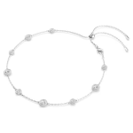 Una Angelic necklace Round cut, Double sided motifs, White, Rhodium plated