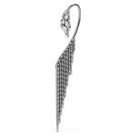The Vienna Collection ear cuffs Swan, White, Ruthenium plated