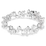 Constella bracelet Mixed cuts, White, Rhodium plated
