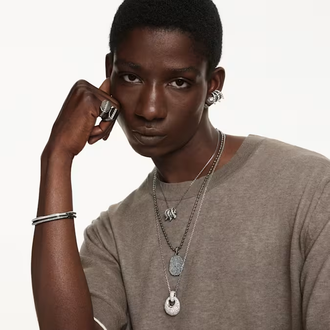 Sublima pendant White, Rhodium plated