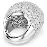 Sublima cocktail ring Large, White, Rhodium plated