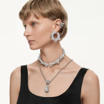 Sublima choker White, Ruthenium plated