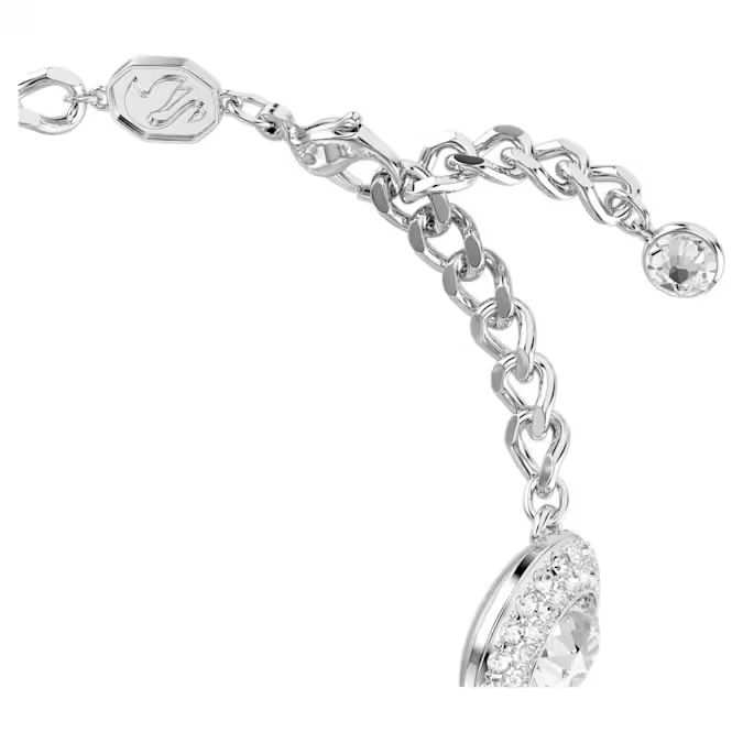 Una Angelic bracelet White, Rhodium plated