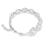 Una Angelic bracelet White, Rhodium plated