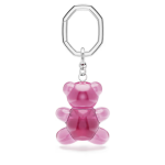 Teddy key ring Bear, Pink, Rhodium plated
