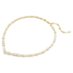 Mesmera necklace Mixed cuts, White, Gold-tone plated