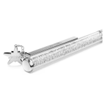 Crystalline ballpoint pen White, White lacquered, Chrome plated