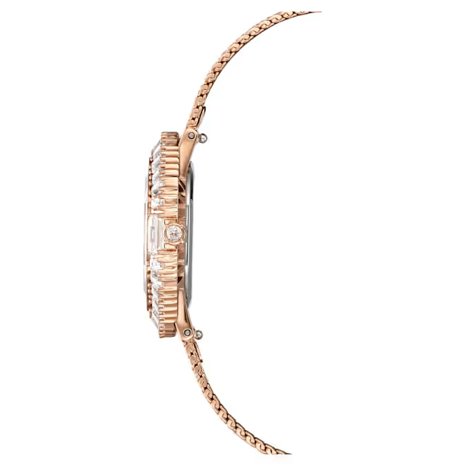 Matrix octagon watch Metal bracelet, Rose gold tone, Rose gold-tone finish