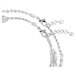 Millenia layered necklace Mixed cuts, White, Rhodium plated