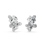 Constella stud earrings Mixed cuts, White, Rhodium plated
