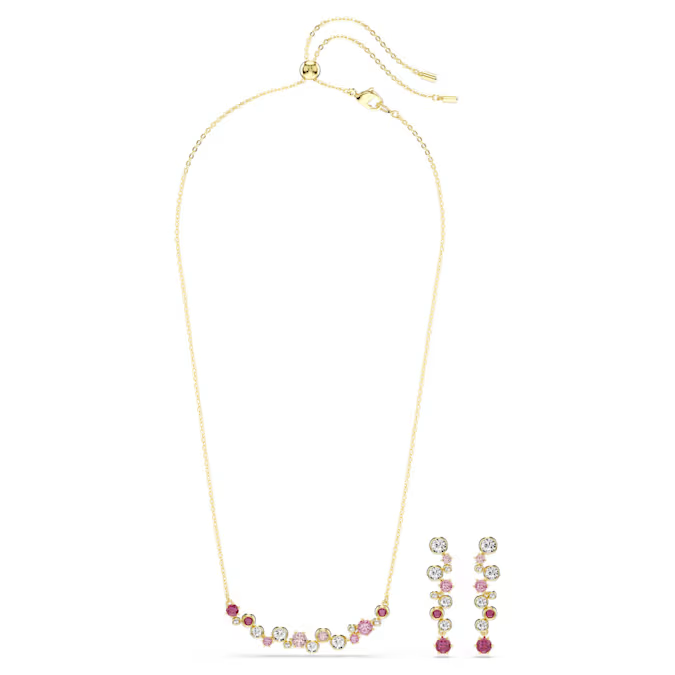 Constella set Mixed cuts, Multicoloured, Gold-tone plated
