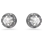 Sublima stud earrings Spike, White, Ruthenium plated