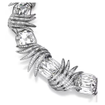 The Vienna Collection necklace Feather, White, Ruthenium plated