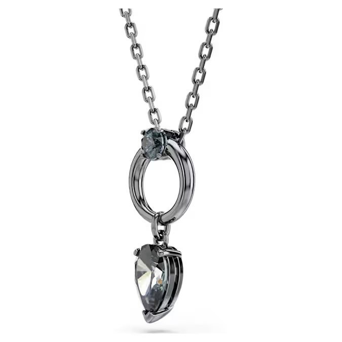 Mesmera pendant Mixed cuts, Gray, Ruthenium plated