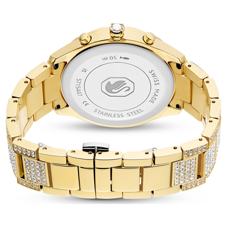 Dextera lux watch Swiss Made, Metal bracelet, Gold tone, Gold-tone finish