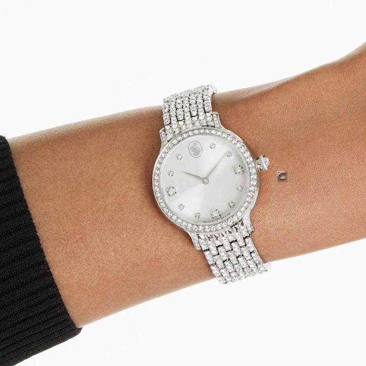 Imber watch Swiss Made, Metal bracelet, Silver tone, Stainless steel